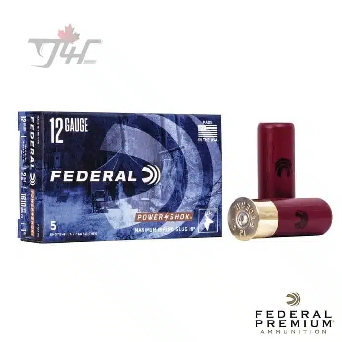 Federal Power-shok 12 Gauge 1oz. 2-3/4 inch Rifled Slug HP  5rds — g4cgunstore