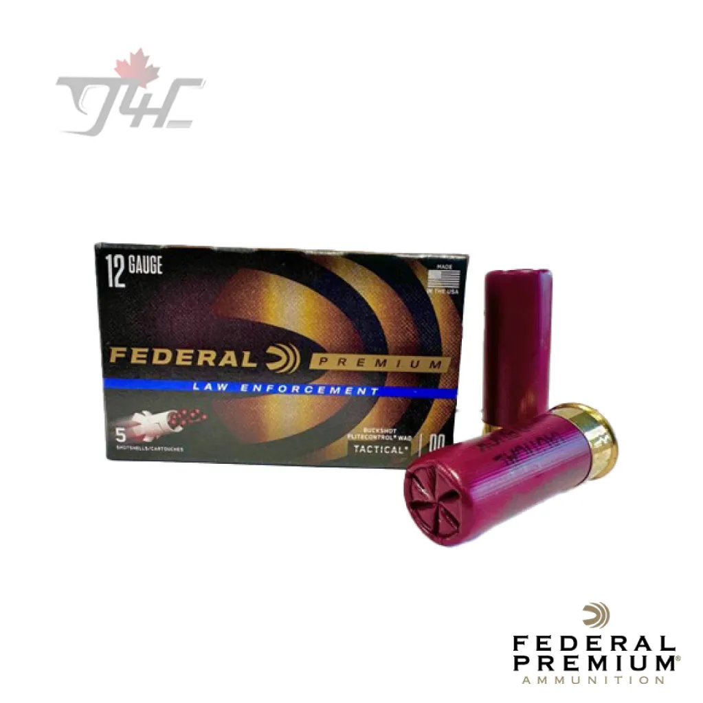 Federal Premium 12 Gauge 2-3/4 inch 00Buck 9 Pellets  5rds — g4cgunstore