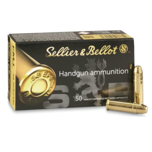 Sellier & Bellot Ammo, 38 Special 158 Grain FMJ, 50 Rounds — RDSC