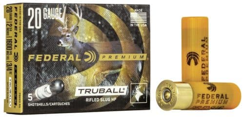 FEDERAL PREMIUM V-SHOK 20GA 2 3/4″ 3/4 OZ TRUBALL RIFLED SLUG HP — Tiger Arms