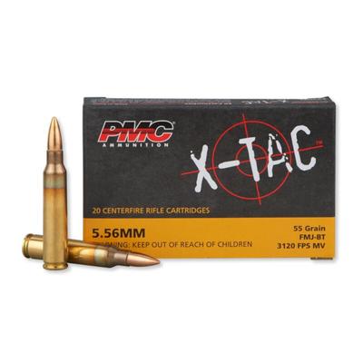 PMC Ammo X-TAC 5.56 NATO 55gr XM193 FMJBT - Box of 20 — Bulls Eye North