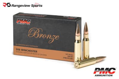 PMC Bronze 308 Win Rifle Ammo, 147Gr FMJBT – 20Rds — Rangeview Sports