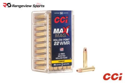 CCI Maxi-Mag 22 WMR Rimfire Ammo, 40gr JHP – 50Rds — Rangeview Sports