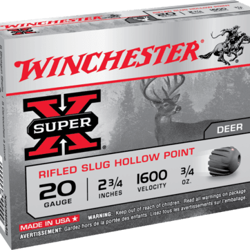 Winchester Super X 20 Ga. 2 3/4 3/4 Oz HP 5Rds, WIN-X20RSM5 — Western Metal