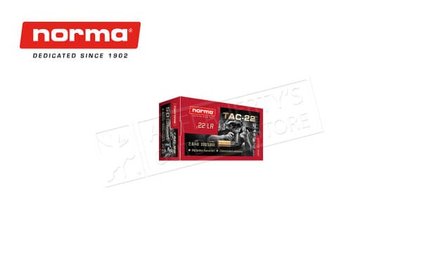 Norma Tac-22 .22 LR Rimfire Ammunition, 40 Grain 1083 FPS #2425092 — Al Flaherty's