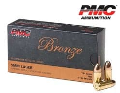 PMC Bronze 9mm Luger 124 grain FMJ Ammunition — Londero Sports